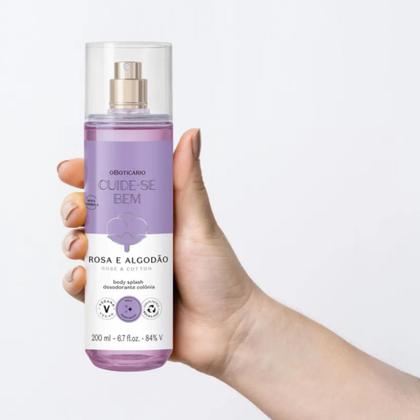 Imagem de Body Splash Cuide-se Bem Rosa e Algodão 200ml O Boticário