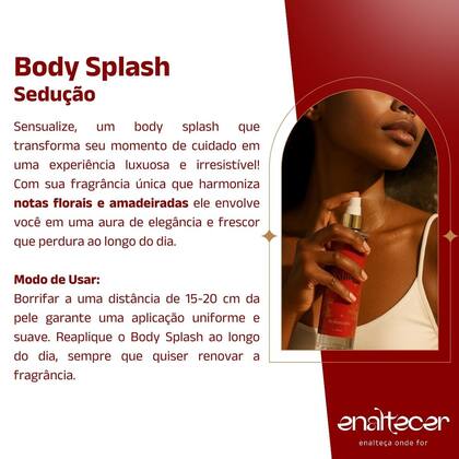 Imagem de Body Splash Feminino Sedução Fragrância Florais Amadeirada Marcante Envolvente 200ml