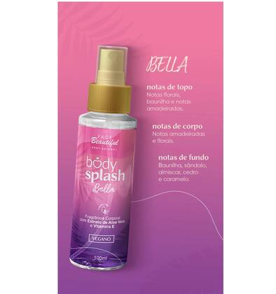 Imagem de Body Splash Vegano Corporal Bella 100Ml - Face Beautiful