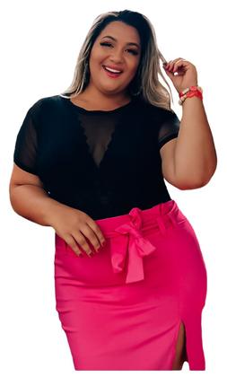Imagem de Body Tule Manga Curta Plus Size Verão Bori 52