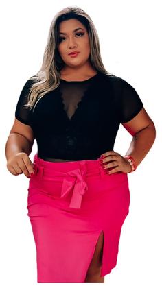 Imagem de Body Tule Manga Curta Plus Size Verão Bori 52