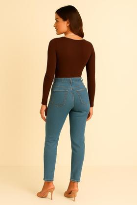 Imagem de Body Vermelho Feminino Suplex Manga Longa Decote Quadrado