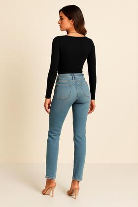 Imagem de Body Vermelho Feminino Suplex Manga Longa Decote Quadrado