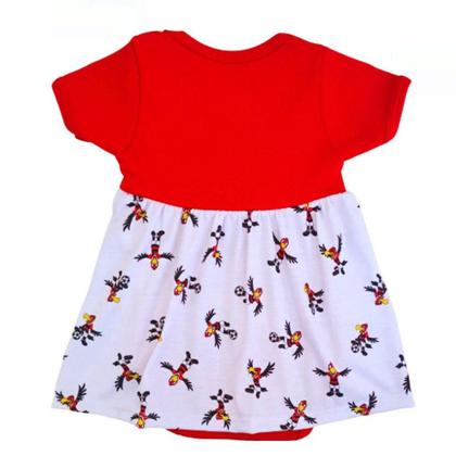 Imagem de Body Vestido Bebê Flamengo Estampa Mascote Oficial