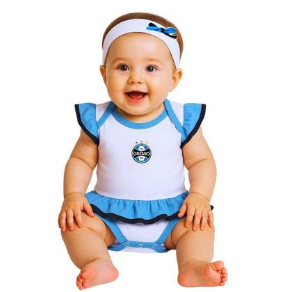Imagem de Body Vestido Bebê Grêmio com Tiara Oficial