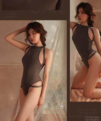 Imagem de Bodysuit SINGUYUN Cosplay Lingerie Anime Biquíni Feminino Cinza