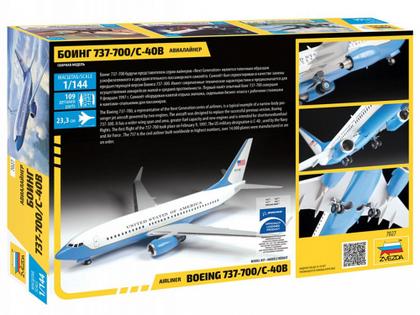 Imagem de Boeing 737-700 Civil C-4 1/144 Zvezda 7027  B737 B737-700 - Kit para montar e pintar