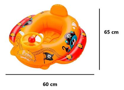 Imagem de Boia Bebê Carrinho Infantil Inflável Direção Piscina Vinil