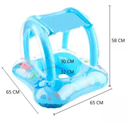 Imagem de Boia Bebê Chocalho Inflável Com Cobertura Para Piscina