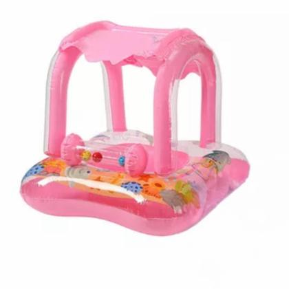 Imagem de Boia Bebê Chocalho Inflável Com Cobertura Para Piscina