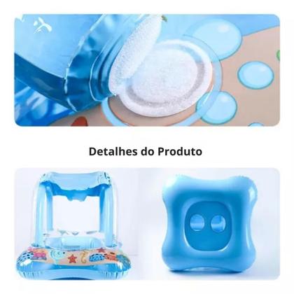 Imagem de Boia Bebê Chocalho Inflável Com Cobertura Para Piscina