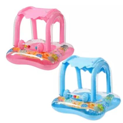 Imagem de Boia Bebê Chocalho Inflável Com Cobertura Para Piscina