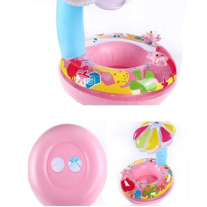 Imagem de Boia Bebê Cobertura Menina Fralda Infantil Inflável Proteção