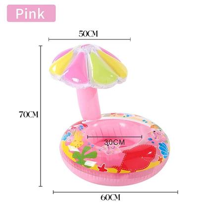 Imagem de Boia Bebê Cobertura Menina Fralda Infantil Inflável Proteção