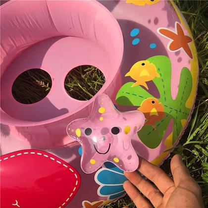 Imagem de Boia Bebê Cobertura Menina Fralda Infantil Inflável Proteção