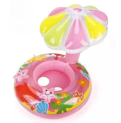 Imagem de Boia Bebê Cobertura Menina Fralda Infantil Inflável Proteção