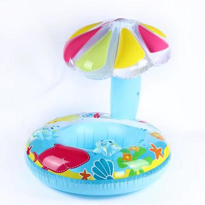 Imagem de Boia Bebê Cobertura Menina Fralda Infantil Inflável Proteção