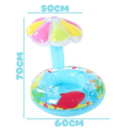 Imagem de Boia Bebê Cobertura Menina Fralda Infantil Inflável Proteção