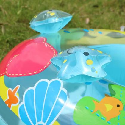 Imagem de Boia Bebê Cobertura Menina Fralda Infantil Inflável Proteção