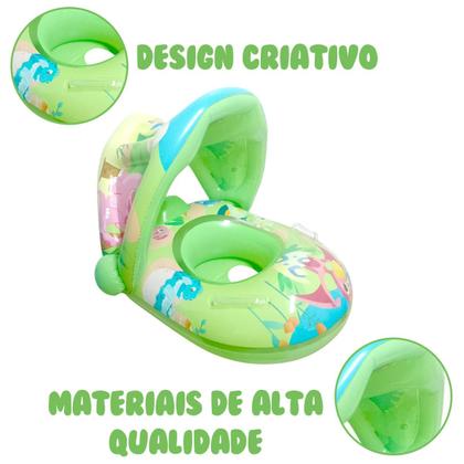 Imagem de Boia Bebê Cobertura Menina Fralda Infantil Inflável Proteção