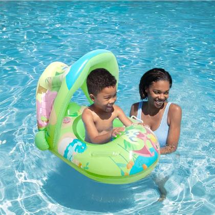 Imagem de Boia Bebê Cobertura Menina Fralda Infantil Inflável Proteção