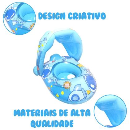 Imagem de Boia Bebê Cobertura Menina Fralda Infantil Inflável Proteção