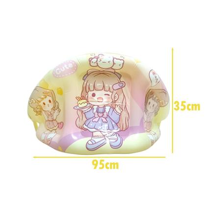 Imagem de Boia Bebê Cobertura Menina Fralda Infantil Inflável Proteção