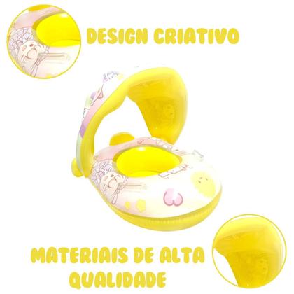 Imagem de Boia Bebê Cobertura Menina Fralda Infantil Inflável Proteção