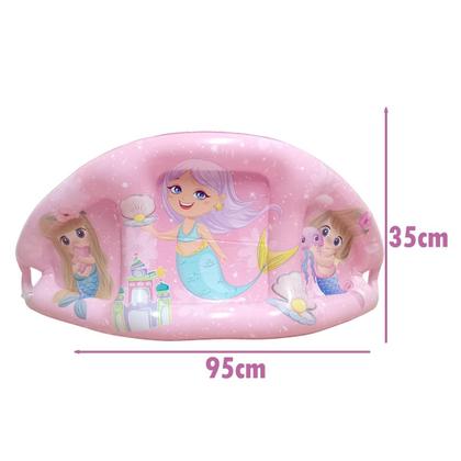 Imagem de Boia Bebê Cobertura Menina Fralda Infantil Inflável Proteção