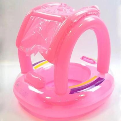 Imagem de Boia Bebê Inflável Com Assento E Cobertura Baby Boat Piscina