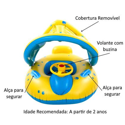 Imagem de Boia Bote Baby á partir de 24 meses com Cobertura até 30kg