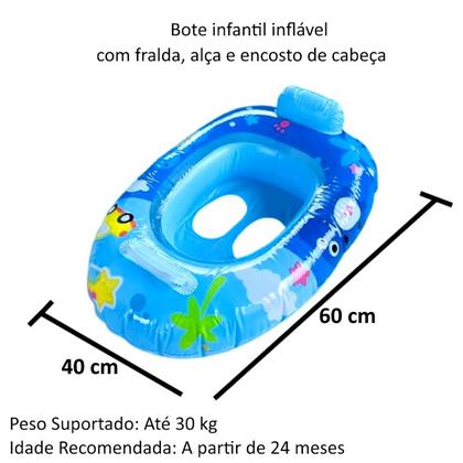 Imagem de Boia Bote Baby á partir de 24 meses para Meninos até 30kg