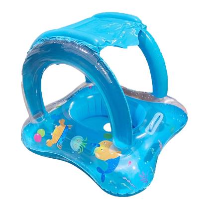 Imagem de Boia Bote Bebê Cobertura Fralda Infantil Inflável Proteção