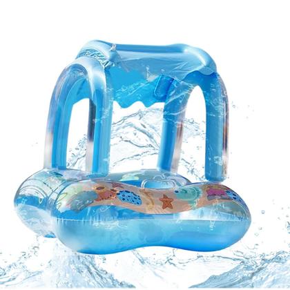 Imagem de Boia Bote Bebê Cobertura Fralda Infantil Inflável Proteção