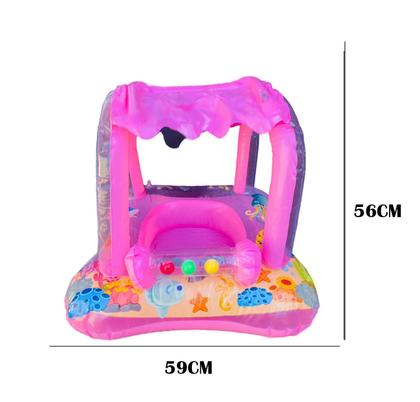 Imagem de Boia Bote Bebê Cobertura Fralda Infantil Inflável Proteção