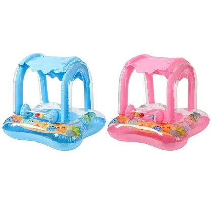 Imagem de Boia Bote Bebê Cobertura Fralda Infantil Inflável Proteção