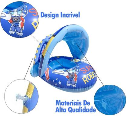 Imagem de Boia Bote Bebe Cobertura Fralda Infantil Inflável Proteção