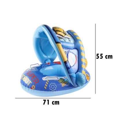 Imagem de Boia Bote Bebe Cobertura Fralda Infantil Inflável Proteção