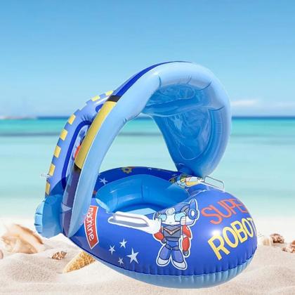 Imagem de Boia Bote Bebe Cobertura Fralda Infantil Inflável Proteção