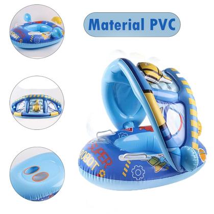 Imagem de Boia Bote Bebe Cobertura Fralda Infantil Inflável Proteção