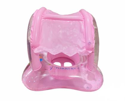 Imagem de Boia Bote Bebê Cobertura Fralda Infantil Inflável Proteção