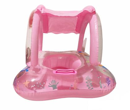 Imagem de Boia Bote Bebê Cobertura Fralda Infantil Inflável Proteção