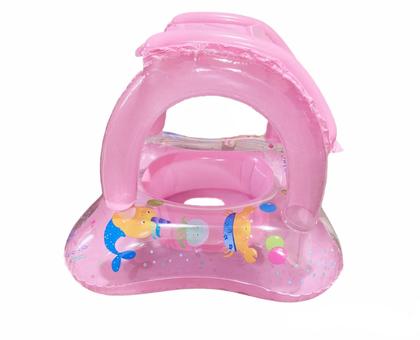 Imagem de Boia Bote Bebê Cobertura Fralda Infantil Inflável Proteção