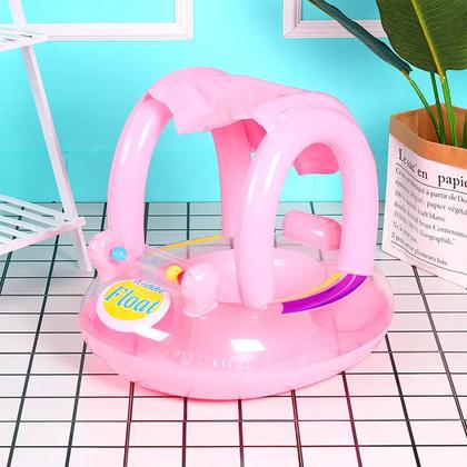 Imagem de Boia Bote Bebê Cobertura Fralda Infantil Inflável Proteção