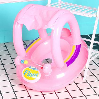 Imagem de Boia Bote Bebê Cobertura Fralda Infantil Inflável Proteção