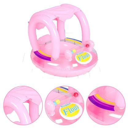 Imagem de Boia Bote Bebê Cobertura Fralda Infantil Inflável Proteção