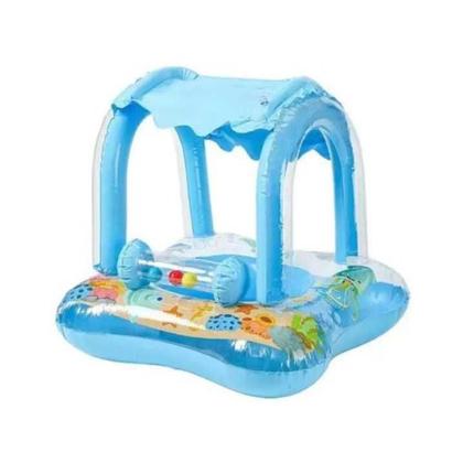 Imagem de Boia Bote Bebê Cobertura Fralda Infantil Rosa Ou Azul Boia Piscina Bebe 59cm Inflável Protecao
