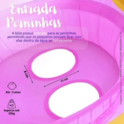Imagem de Boia Bote Bebê Infantil Cobertura Inflável Crianças com Assento Proteção Solar Para Praia Piscina