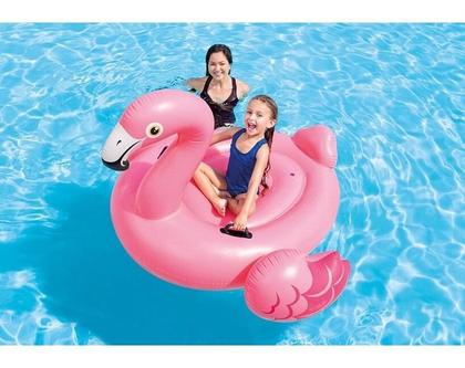 Imagem de Boia Bote Flamingo Médio (1.47mx1,40mx94cm) - Intex 57558