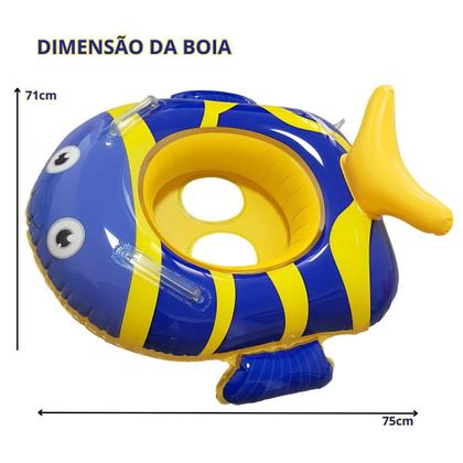 Imagem de Boia Bote Inflável Com Fralda Infantil Piscina Verão